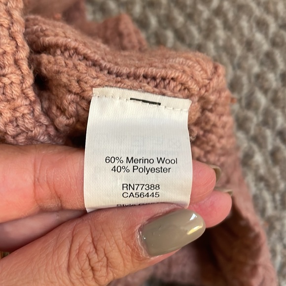 Madewell Merino Wool Blend Stitchmix Pullover Sweater Size S Patchwork Cableknit - Picture 5 of 5